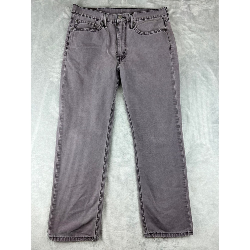 Levi's 514 Straight Fit Jeans Mens 34x30 purple/Gray Stretch Regular  Zip Fly